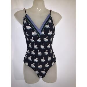 Stella McCartney Black Swan One Piece Swimsuit Women’s Small Beach Resortwear